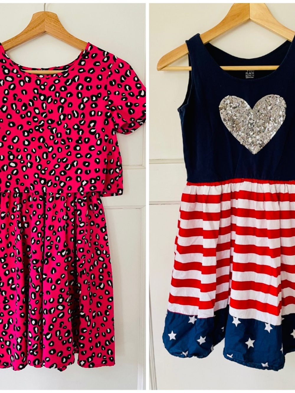 Lot Of Girls Size XL 14 Summer Dresses Total Girl Pink Cheetah 4th Of July Star